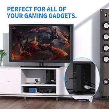 NTONPOWER Surge Protector Tower with USB Charging