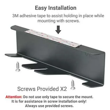 VRGE VR Stand Under Desk Storage Display Hook Organizer - Premium Metal - for Meta Oculus Quest 3/2, Sony PlayStation PS5 VR2, Valve Index and Mixed Reality Headsets