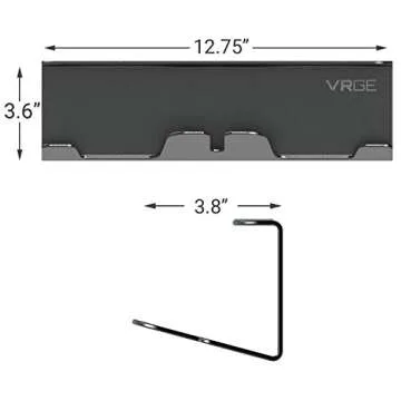 VRGE VR Stand Under Desk Storage Display Hook Organizer - Premium Metal - for Meta Oculus Quest 3/2, Sony PlayStation PS5 VR2, Valve Index and Mixed Reality Headsets