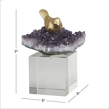 Elegant Deco 79 Polystone Birds Sculpture for Coastal Decor