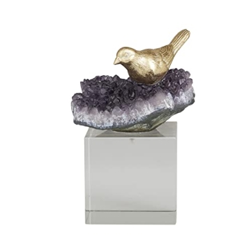 Elegant Deco 79 Polystone Birds Sculpture for Coastal Decor