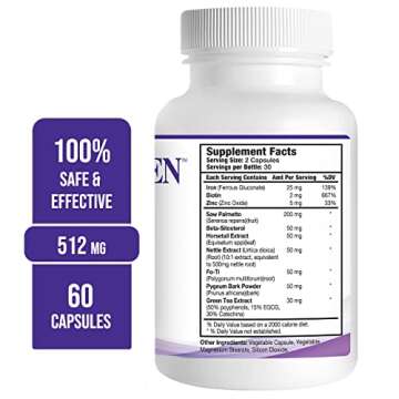 Propidren by HairGenics - DHT Blocker & Hair Growth Supplement to Combat Hair Loss, Stimulate Follic...