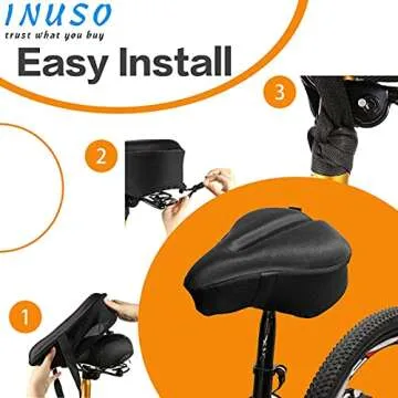 INUSO Large Gel Bike Seat Cushion Cover for All Cyclists