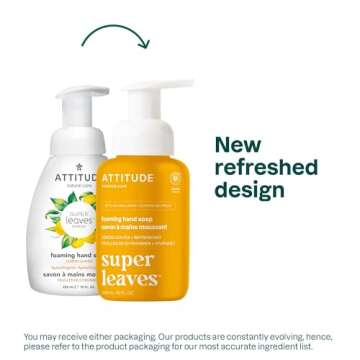 ATTITUDE Foaming Hand Soap, EWG Verified, Plant and Mineral-Based Ingredients, Vegan and Cruelty-fre...