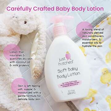 Just Hatched Soft Baby Body Lotion, Daily Moisture, Made with Essential Oils, Calming, Soothing, Moi...