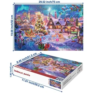 Lavievert 1000 Piece Wooden Puzzle - Family Fun, Perfect Gift