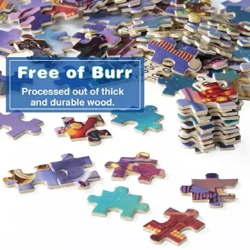 Lavievert 1000 Piece Wooden Puzzle - Family Fun, Perfect Gift