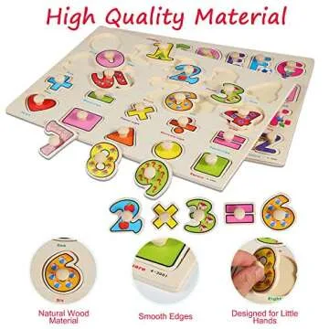8PACK Wooden Peg Puzzles for Kids - Engaging Educational Toys