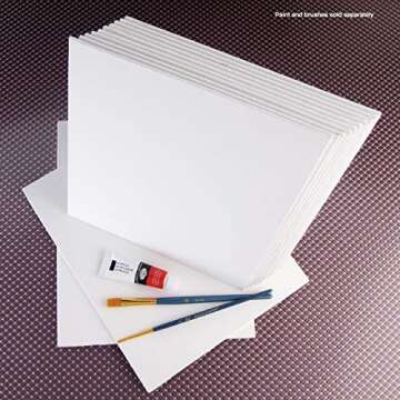 Royal & Langnickel Essentials, Triple Gessoed Canvas Panels Value Pack, for Oil and Acrylic Painting