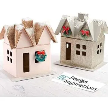 Create Holiday Cheer with Paper Mache House Set