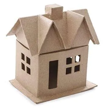 Create Holiday Cheer with Paper Mache House Set
