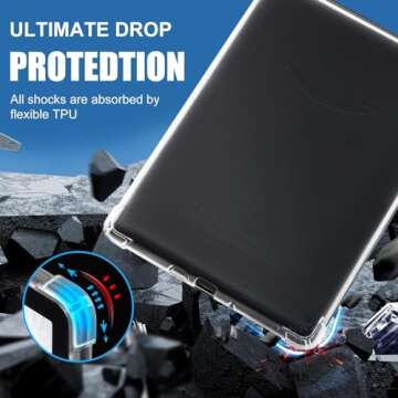 CoBak Clear Case for All-New Kindle Paperwhite 12th Gen 2024 (7") & Kindle Colorsoft Signature Edition (7") - Lightweight, Scratch-Proof Silicone Back Cover, Clear