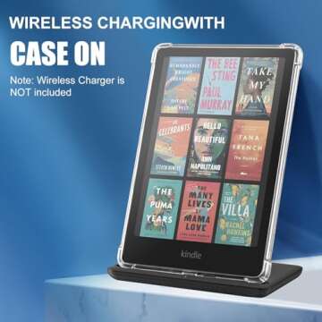 CoBak Clear Case for All-New Kindle Paperwhite 12th Gen 2024 (7") & Kindle Colorsoft Signature Edition (7") - Lightweight, Scratch-Proof Silicone Back Cover, Clear