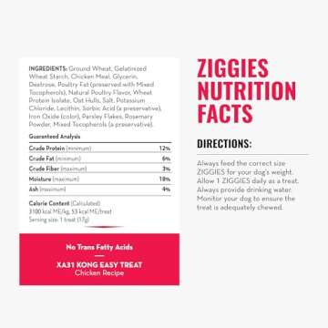 KONG Classic Toy & Ziggies Treats Combo Pack - Durable Chew Toy for Dogs - with Ziggies Chicken-Flavored Treats - Dog Accessories for Fun & Health - for Small Dogs