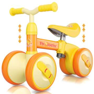 Peradix Baby Balance Bikes Adjustable for 1 Year Old Toddlers| Riding Toys for 10 Months Old Childre...