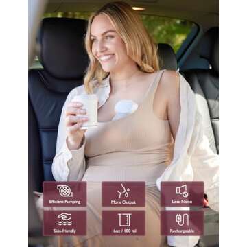 Momcozy S9 Pro Upgraded Wearable Breast Pump, Hands-Free Design with Extended Battery Life & LED Display, Double Electric Portable Pump with 2 Modes & 9 Levels, 24mm, 2-Pack, Gray