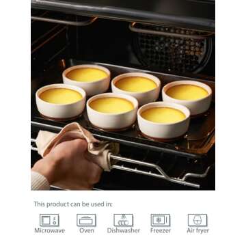 DOWAN 4 oz Ramekins with Lids for Culinary Creativity