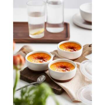 DOWAN 4 oz Ramekins with Lids for Culinary Creativity