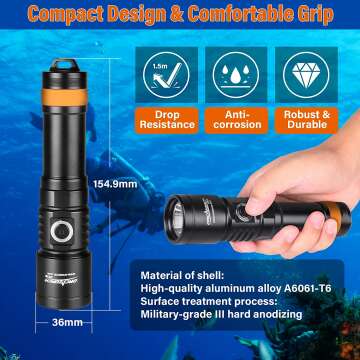 ORCATORCH D710 Diving Light - 3000 Lumen Waterproof