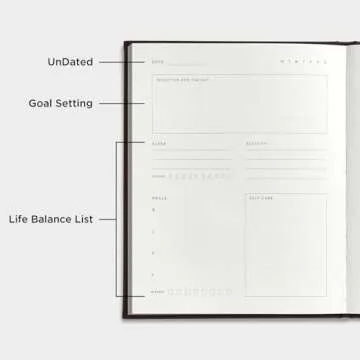 And Per Se Wellness Journal-Daily Mental Health And Gratitude Journal For Women & Men, Undated Self Care Planner With Goal & Reflection - Hardcover(Beige)