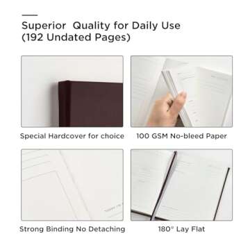 And Per Se Wellness Journal-Daily Mental Health And Gratitude Journal For Women & Men, Undated Self Care Planner With Goal & Reflection - Hardcover(Beige)