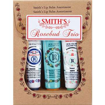 Rosebud Lip Balm Trio - 3 Indulgent Flavors for Comforting Care