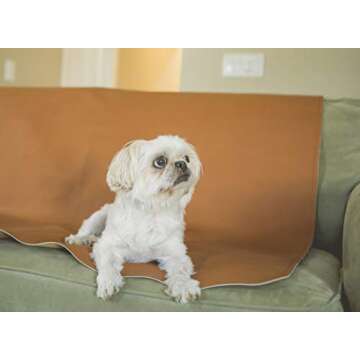 Röhmi Multipurpose Modern Leather Mat | Waterproof and Sand Proof Beach Blanket Wipeable High Chair Floor Mat | Soft Baby Floor Mat | Indoor and Outdoor Portable Picnic Blanket Or Table Cloth (Rust)