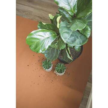 Röhmi Multipurpose Modern Leather Mat | Waterproof and Sand Proof Beach Blanket Wipeable High Chair Floor Mat | Soft Baby Floor Mat | Indoor and Outdoor Portable Picnic Blanket Or Table Cloth (Rust)