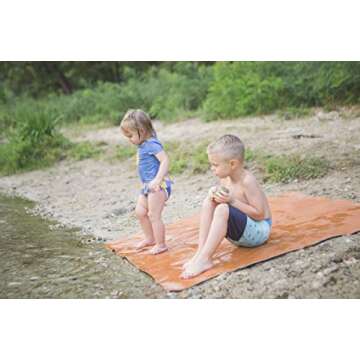 Röhmi Multipurpose Modern Leather Mat | Waterproof and Sand Proof Beach Blanket Wipeable High Chair Floor Mat | Soft Baby Floor Mat | Indoor and Outdoor Portable Picnic Blanket Or Table Cloth (Rust)