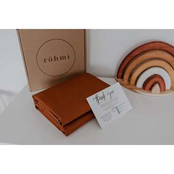 Röhmi Multipurpose Modern Leather Mat | Waterproof and Sand Proof Beach Blanket Wipeable High Chair Floor Mat | Soft Baby Floor Mat | Indoor and Outdoor Portable Picnic Blanket Or Table Cloth (Rust)