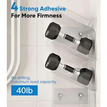 Ewinvos Clear Acrylic Shower Shelves for Modern Bathrooms