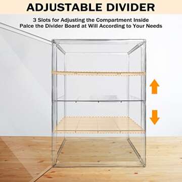 Bread Box for Kitchen Countertop, Clear Bread Box 3 Layers, Bread Storage, Bread Container, Food Safe Clear Bread Storage for Bread, Bagel, Muffins