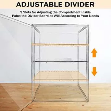 Bread Box for Kitchen Countertop, Clear Bread Box 3 Layers, Bread Storage, Bread Container, Food Safe Clear Bread Storage for Bread, Bagel, Muffins