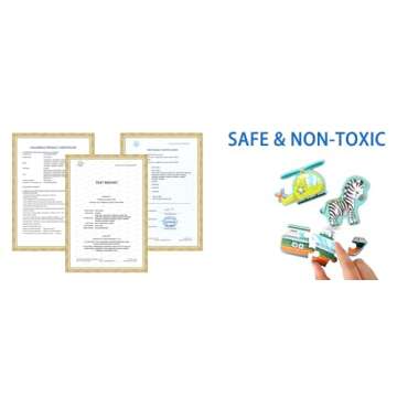 Magnetic Puzzles for Toddlers 1-3, Travel Puzzles for Kids Ages 3-5, Animal Activities Toy Wooden Jigsaw Puzzles Book for Boys & Girls 2-4, Learning Magnet Gift for Road Trip (Animal)