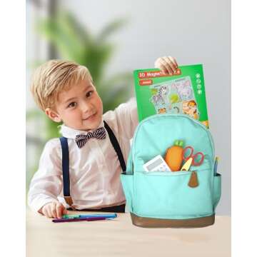 Magnetic Puzzles for Toddlers 1-3, Travel Puzzles for Kids Ages 3-5, Animal Activities Toy Wooden Jigsaw Puzzles Book for Boys & Girls 2-4, Learning Magnet Gift for Road Trip (Animal)