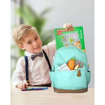 Magnetic Puzzles for Toddlers 1-3, Travel Puzzles for Kids Ages 3-5, Animal Activities Toy Wooden Jigsaw Puzzles Book for Boys & Girls 2-4, Learning Magnet Gift for Road Trip (Animal)