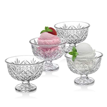 Godinger Dublin Crystal Ice Cream Bowls Set of 4