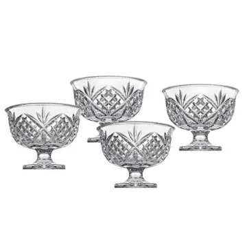 Godinger Dublin Crystal Ice Cream Bowls Set of 4