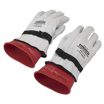 OTC mens High Voltage Gloves, White, Medium US