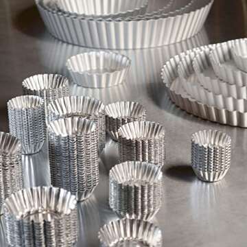 Fat Daddio's PMTH-2 Natural Aluminum Mini Tartlet Pan, 2 x 0.9 Inch