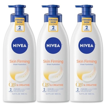 NIVEA Skin Firming Sheer Hydration Body Lotion with Q10 and Creatine, Skin Firming Lotion for Firmer...
