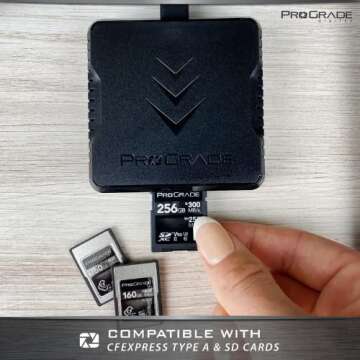 CFexpress Type A and SDXC/SDHC UHS-II Card Reader with Two Slots | USB 3.2 Gen 2 | by ProGrade Digit...
