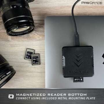 CFexpress Type A and SDXC/SDHC UHS-II Card Reader with Two Slots | USB 3.2 Gen 2 | by ProGrade Digital (PG09)