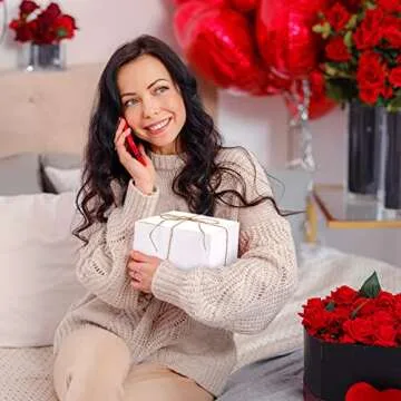 Moretoes White Gift Boxes 20pcs 8x8x4 Inches Paper Gift Box with Lids for Wedding Present Bridesmaid Proposal Gift Graduation Holiday Birthday Party Favor Engagements and Christmas Day