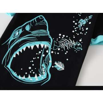 Dolphin&Fish Little Boys Cotton Short Pajamas 4 Piece Summer Kids Clothes Children Toddler Pjs