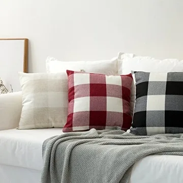 Farmhouse Buffalo Check Pillow Covers Set of 2