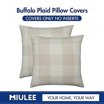 Farmhouse Buffalo Check Pillow Covers Set of 2