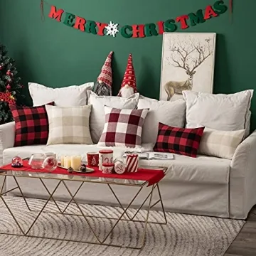 Farmhouse Buffalo Check Pillow Covers Set of 2