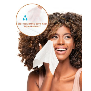 Disposable Face Towel,Biodegradable Facial Towels,Extra Thick Soft Large Clean Facial Towels Plant Fiber Facial Washcloth Dry Wipes for Sensitive Skin,Travel,Makeup Remover-50 Count