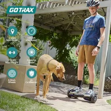Gotrax Edge Hoverboard - Ultimate Hoverboard Experience with LED Wheels and Headlight